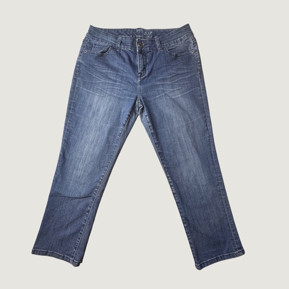The Limited Jeans Women 8 Blue 312 Straight Leg Medium Wash Stretch Denim Pants